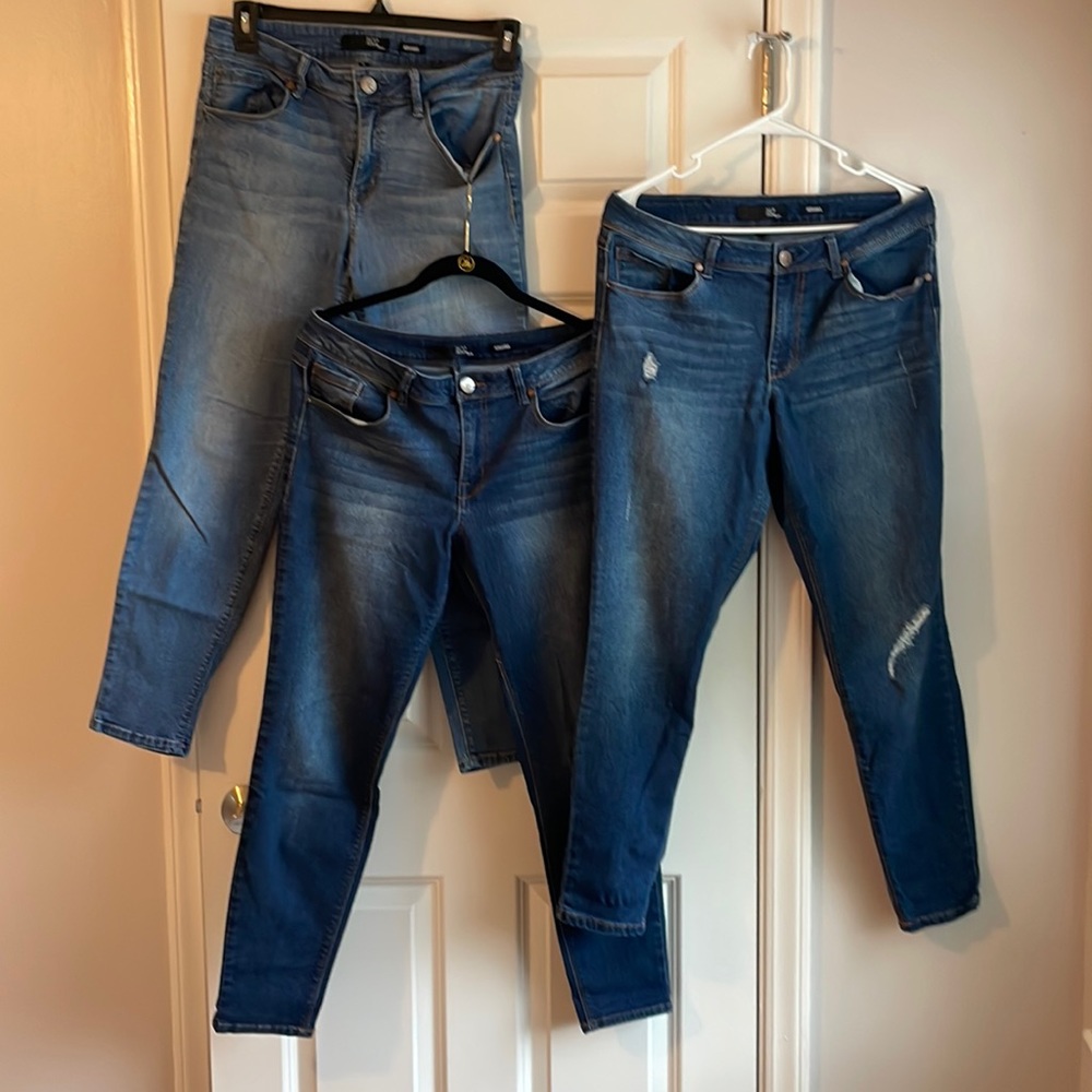 3 pair 1822 Denim size 12 jeans, Adrianna cut